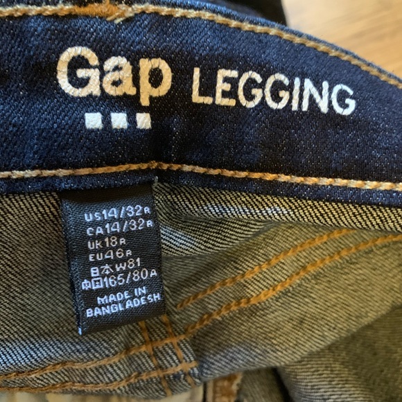 Gap legging jeans dark blue size 14/32 - Picture 5 of 10